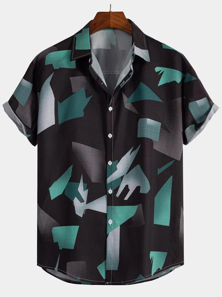 Camisa con estampado geométrico