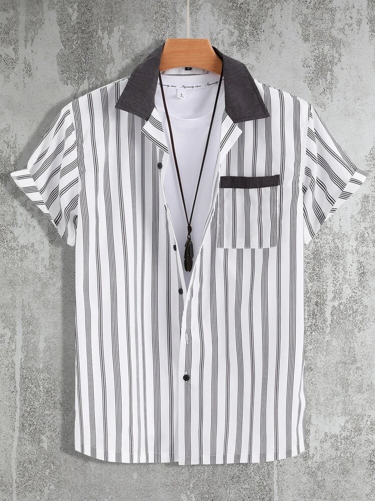 Camisa con estampado de rayas