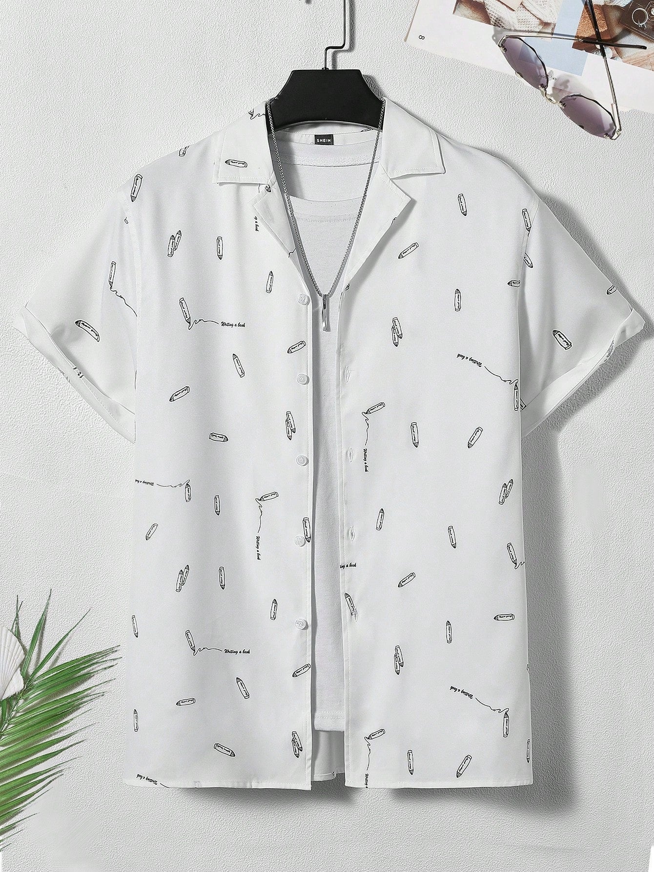 Camisa con estampado de letra