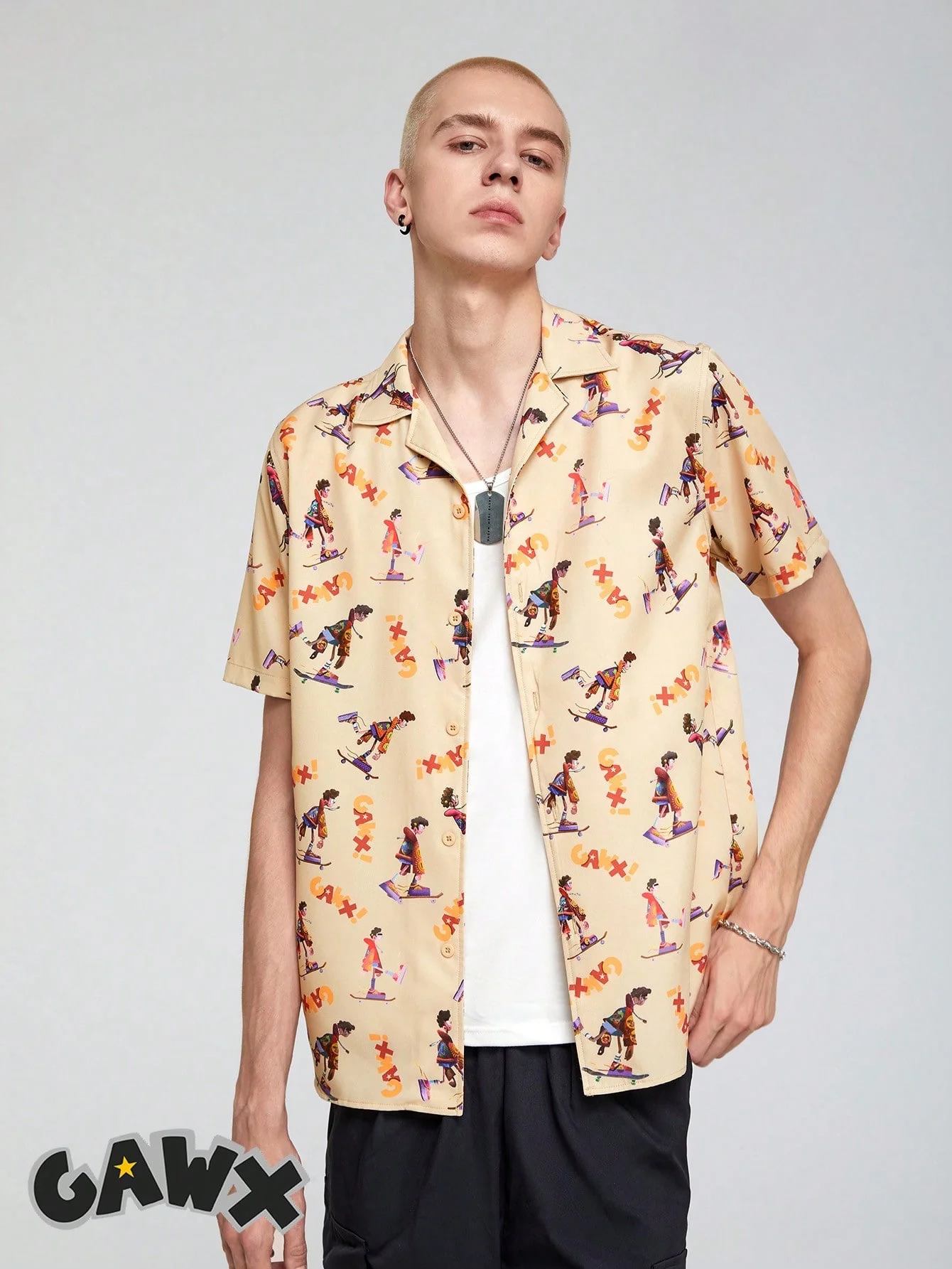 Camisa con estampado de figura