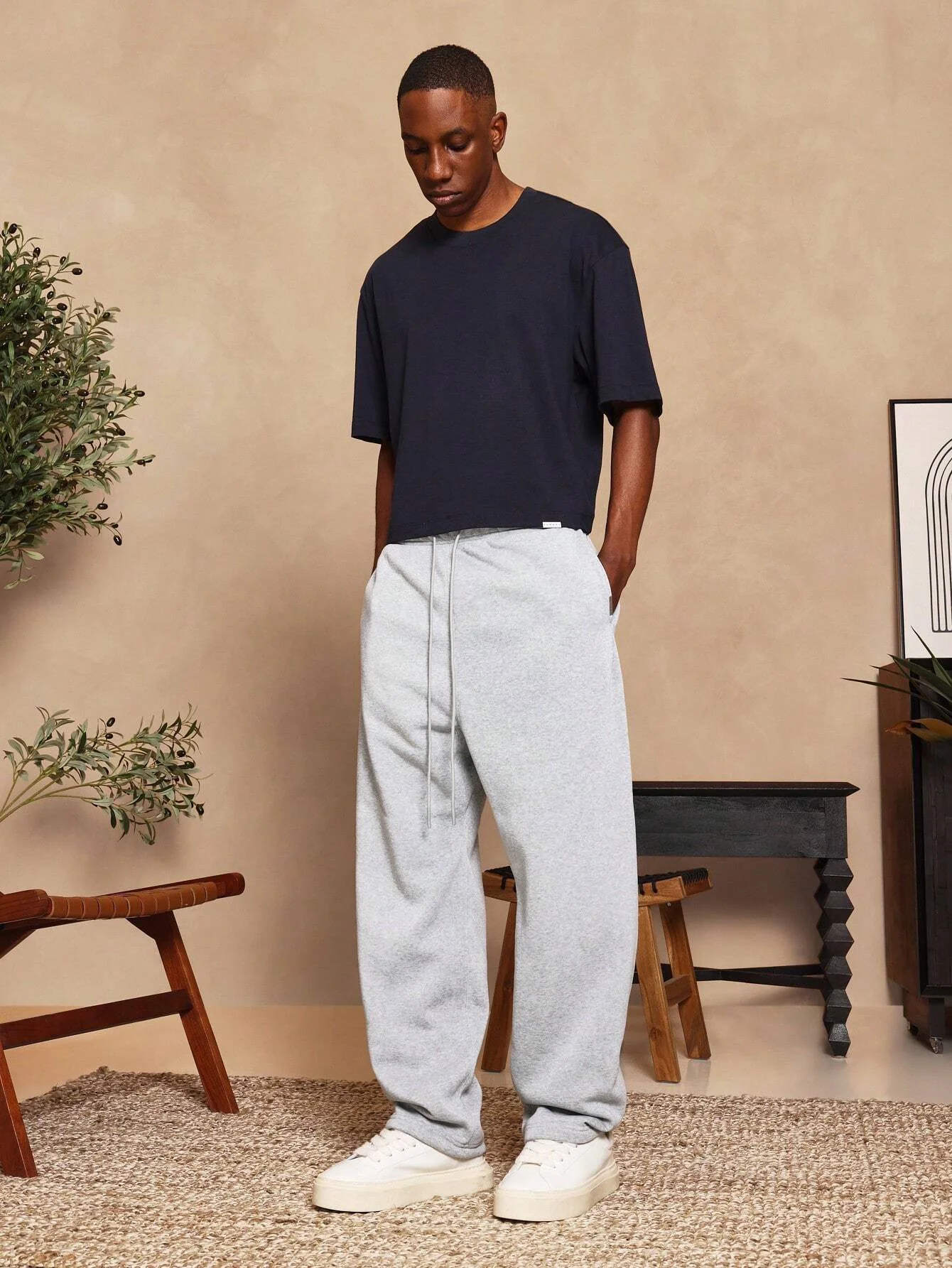 SUMWON camiseta de ajuste corto