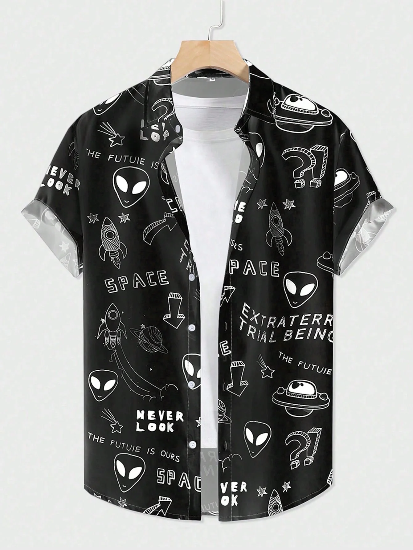 Camisa con estampado de alíen