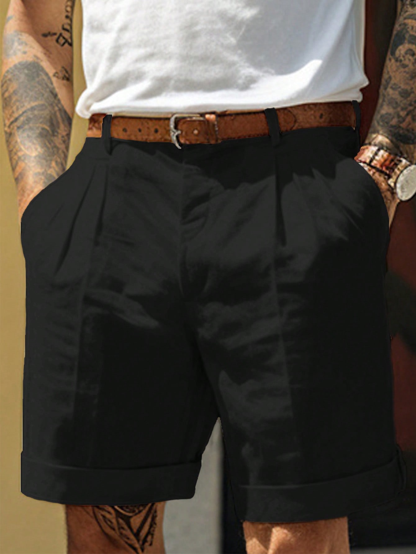 Short de vestir unicolor