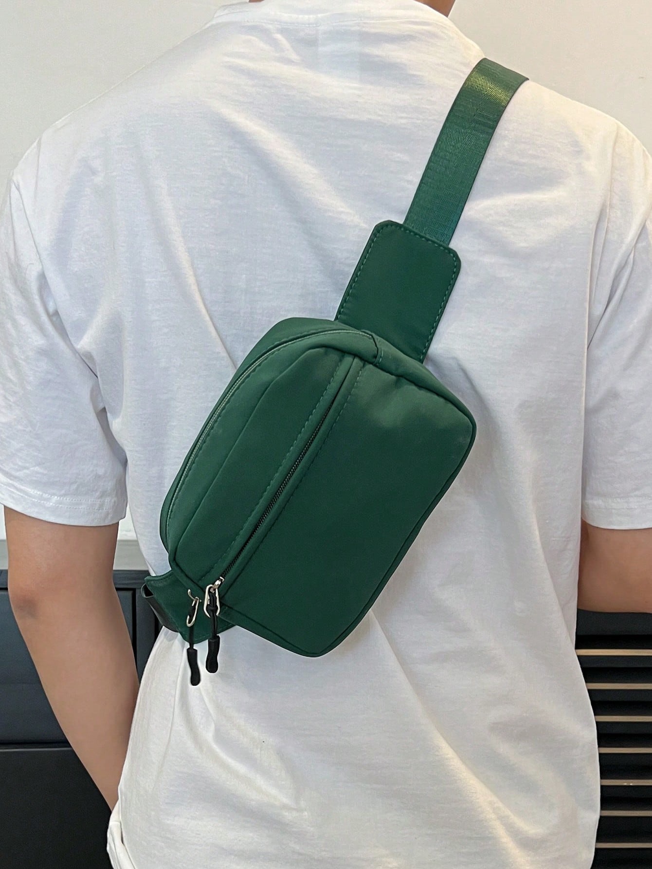 Bolso de nailon unicolor