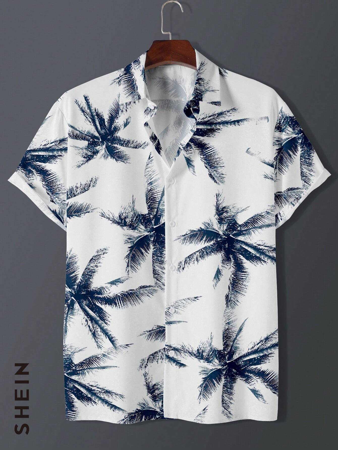 Camisa con estampado de palmera