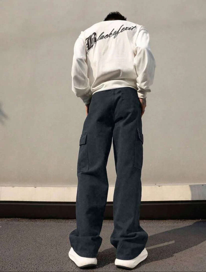 S(36) - Pantalón cargo unicolor