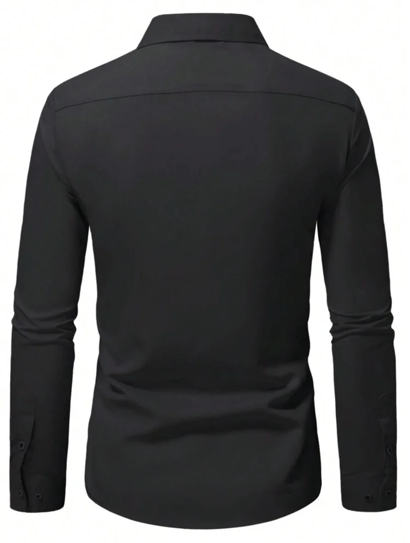 M - Camisa manga larga con bolsillo