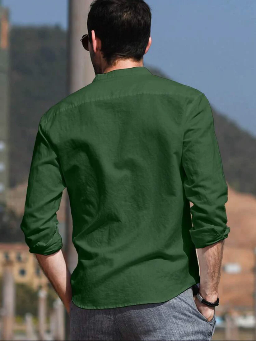 M - Camisa manga larga con bolsillo