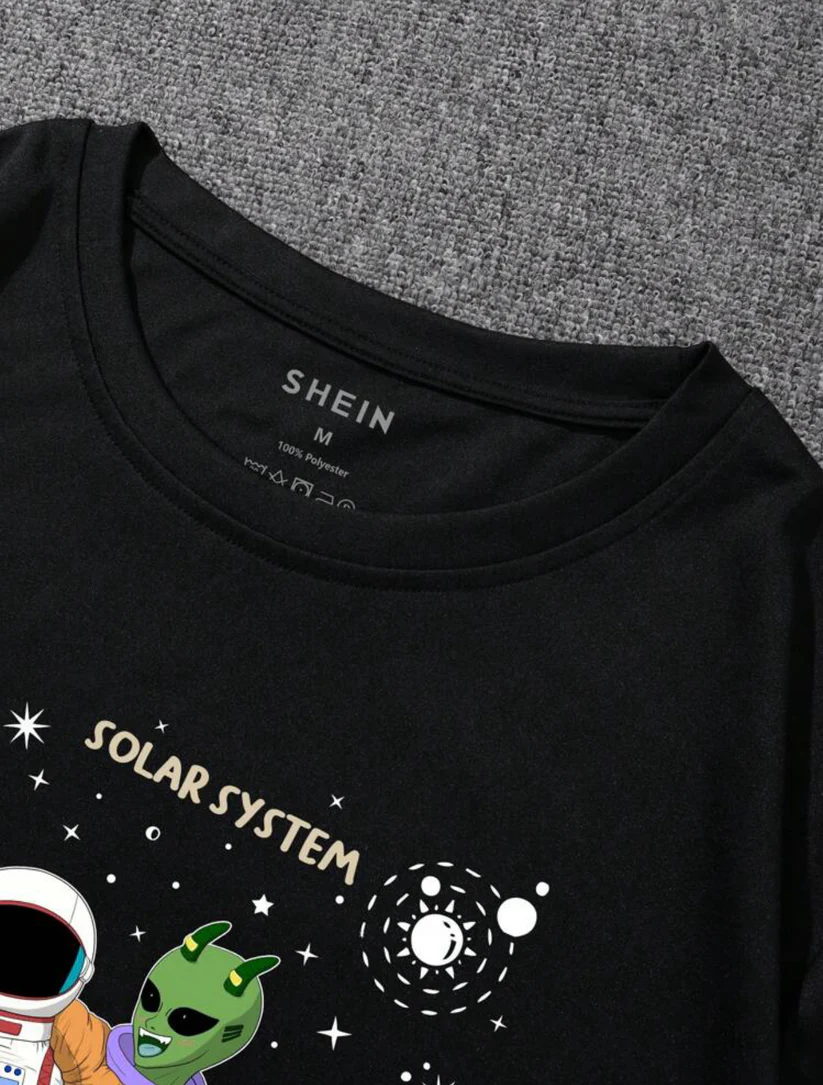 L - Camiseta con estampado de galaxia
