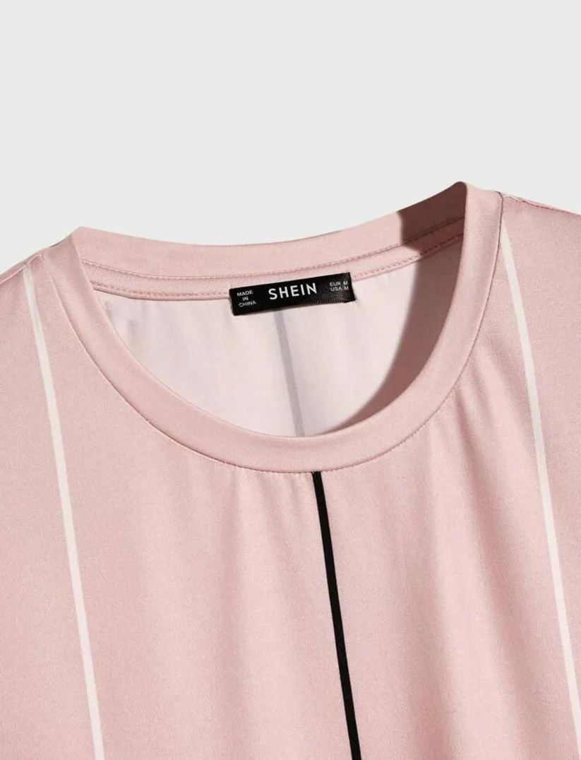 XL - Camiseta con estampado de rayas