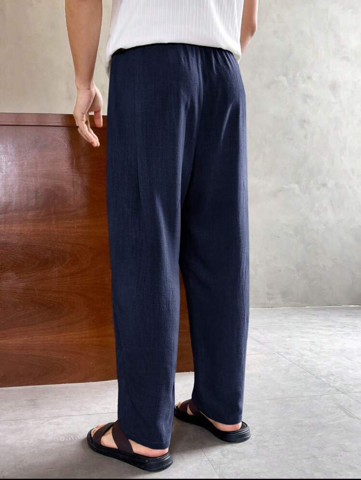 M(38) - Pantalón tejido liso