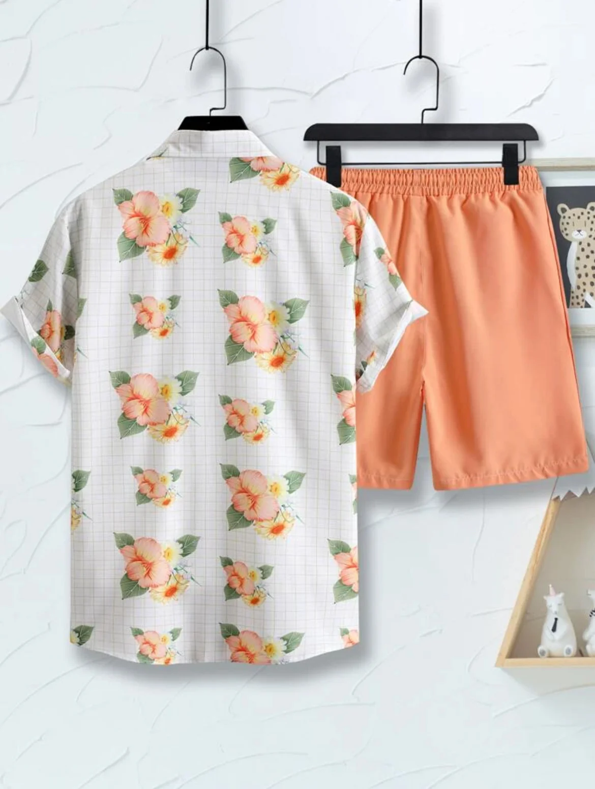 M - Camisa & short con estampado