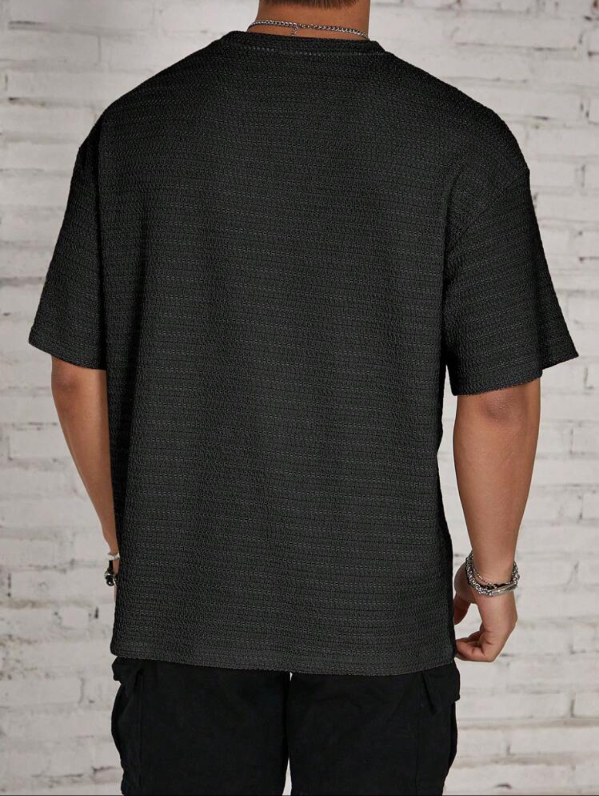 M - Camiseta casual cuello redondo