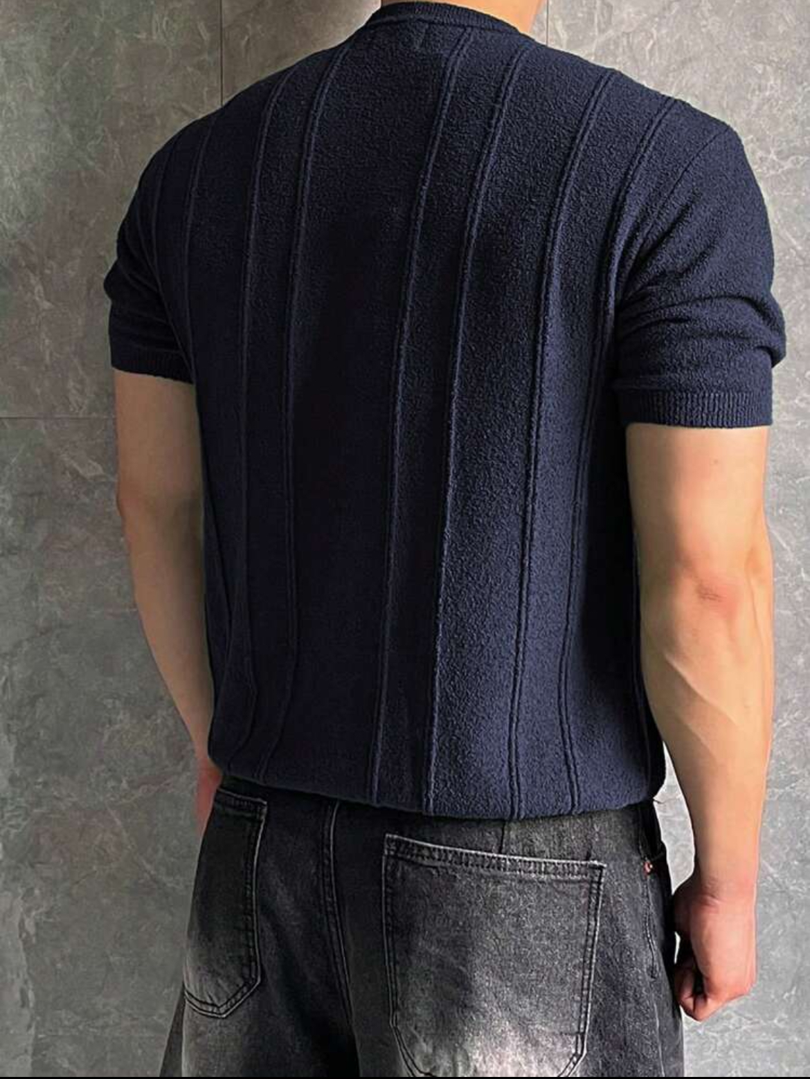 M - DAZY camiseta de punto acanalado