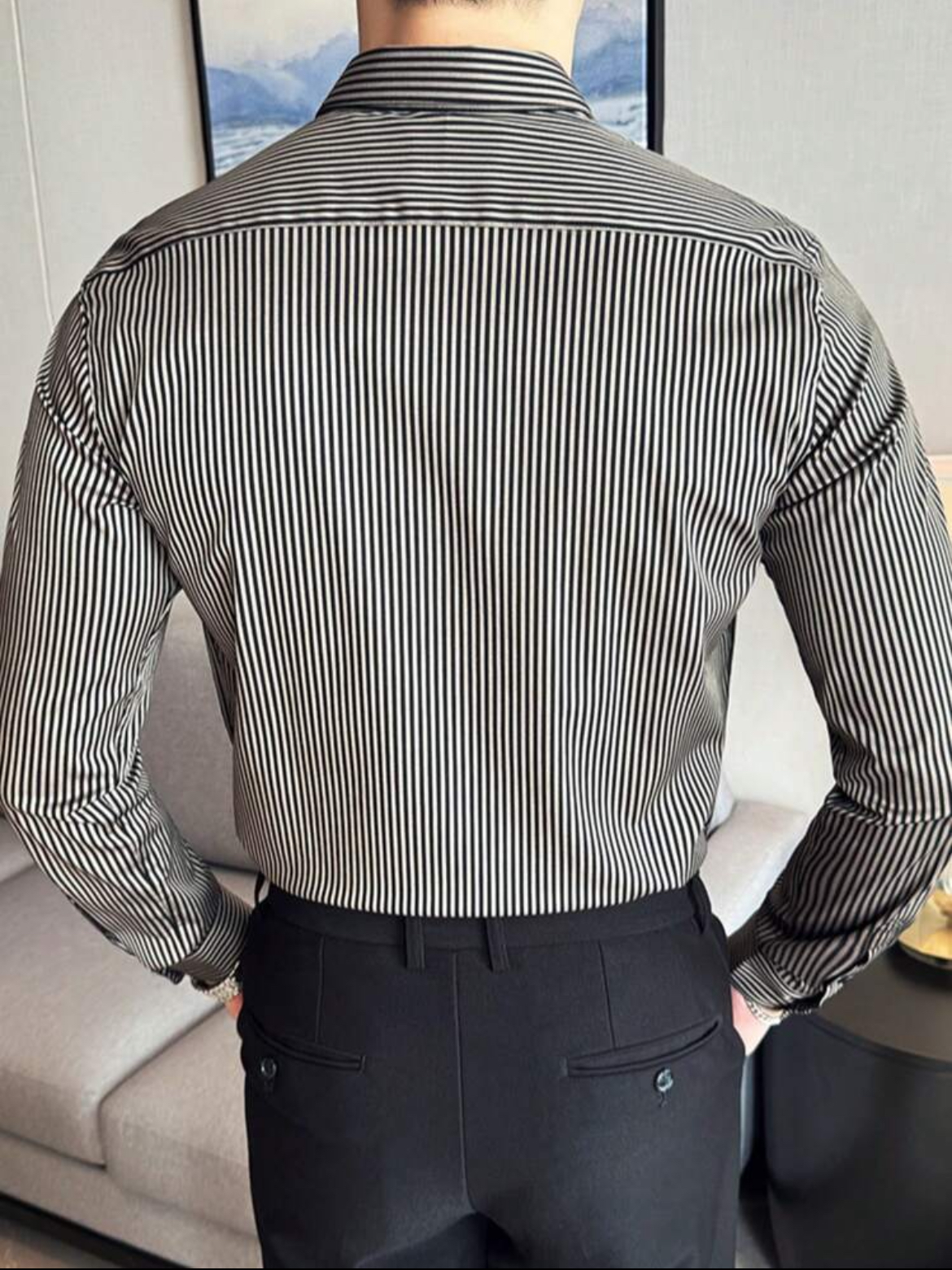 M - Camisa manga larga a rayas