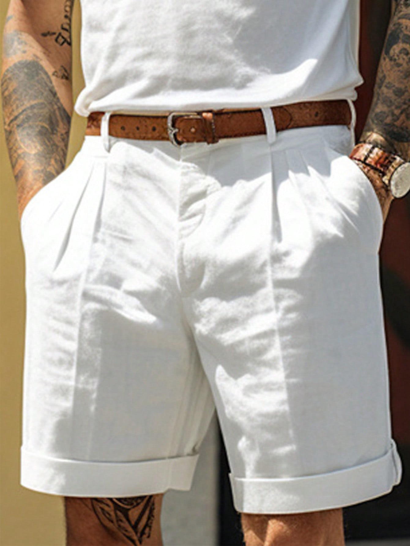 Short de vestir unicolor