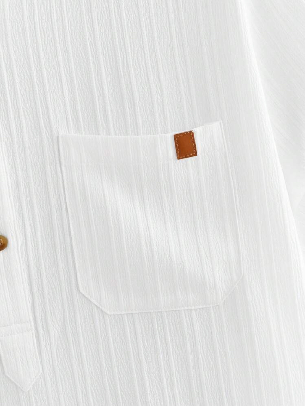 L - Camisa unicolor con bolsillo