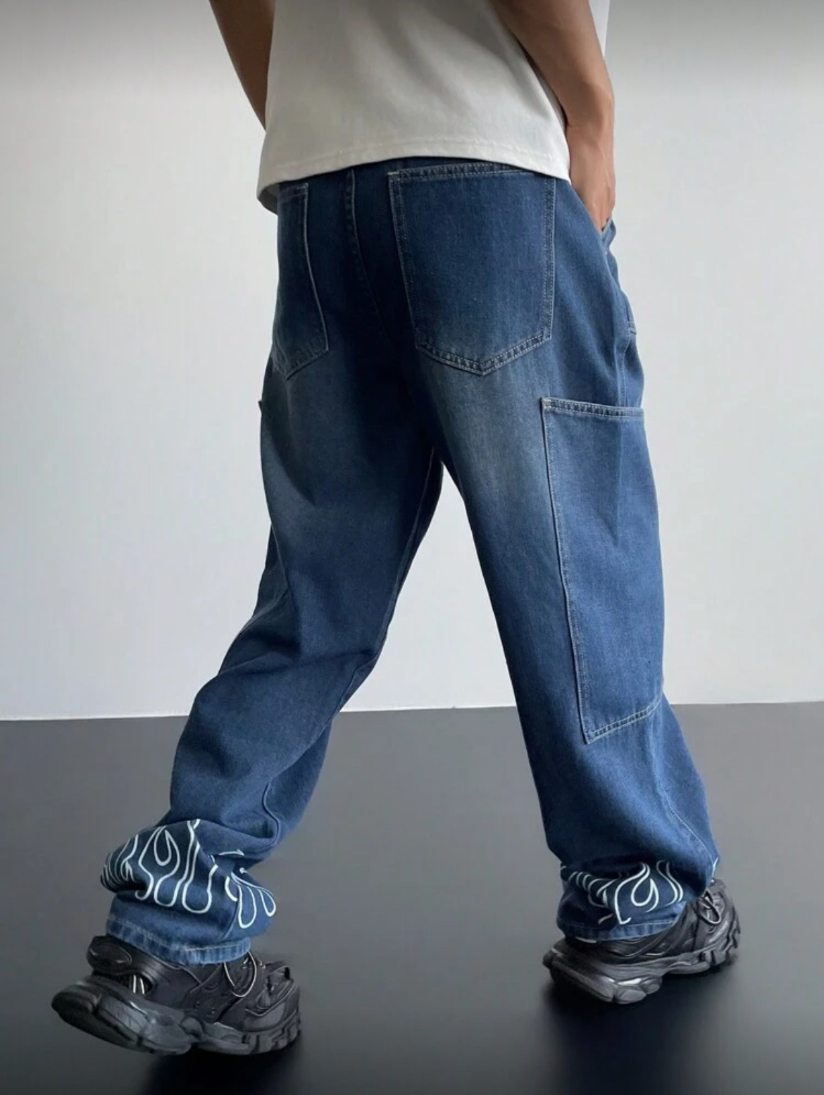 M(38) - Jeans con estampado