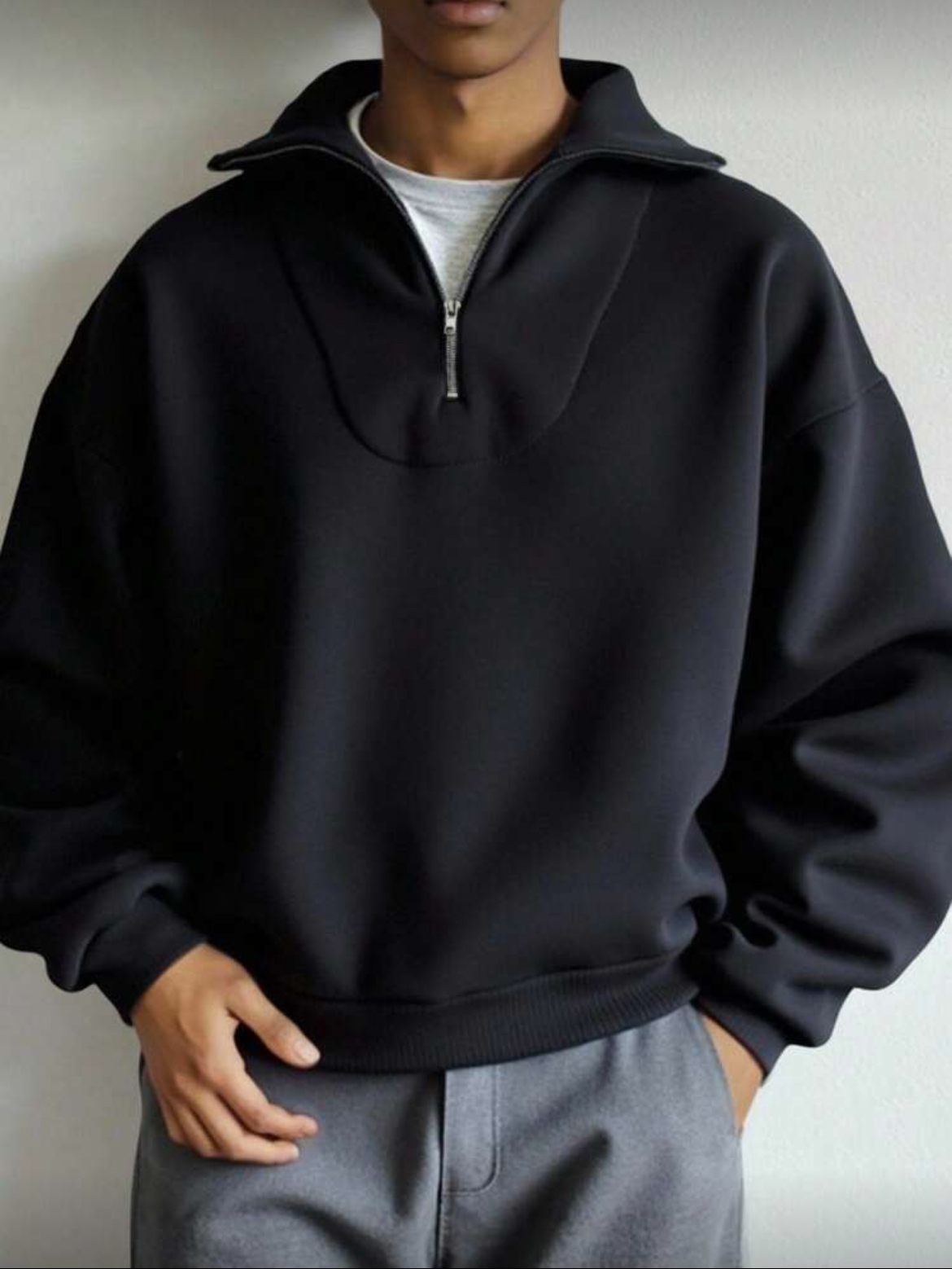 Sudadera media cremallera