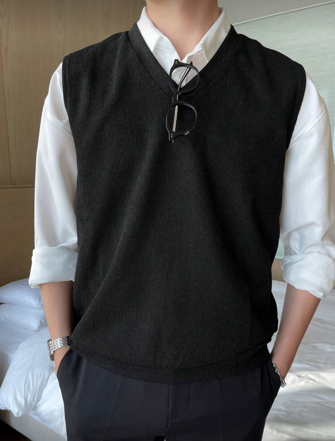 DAZY chaleco unicolor