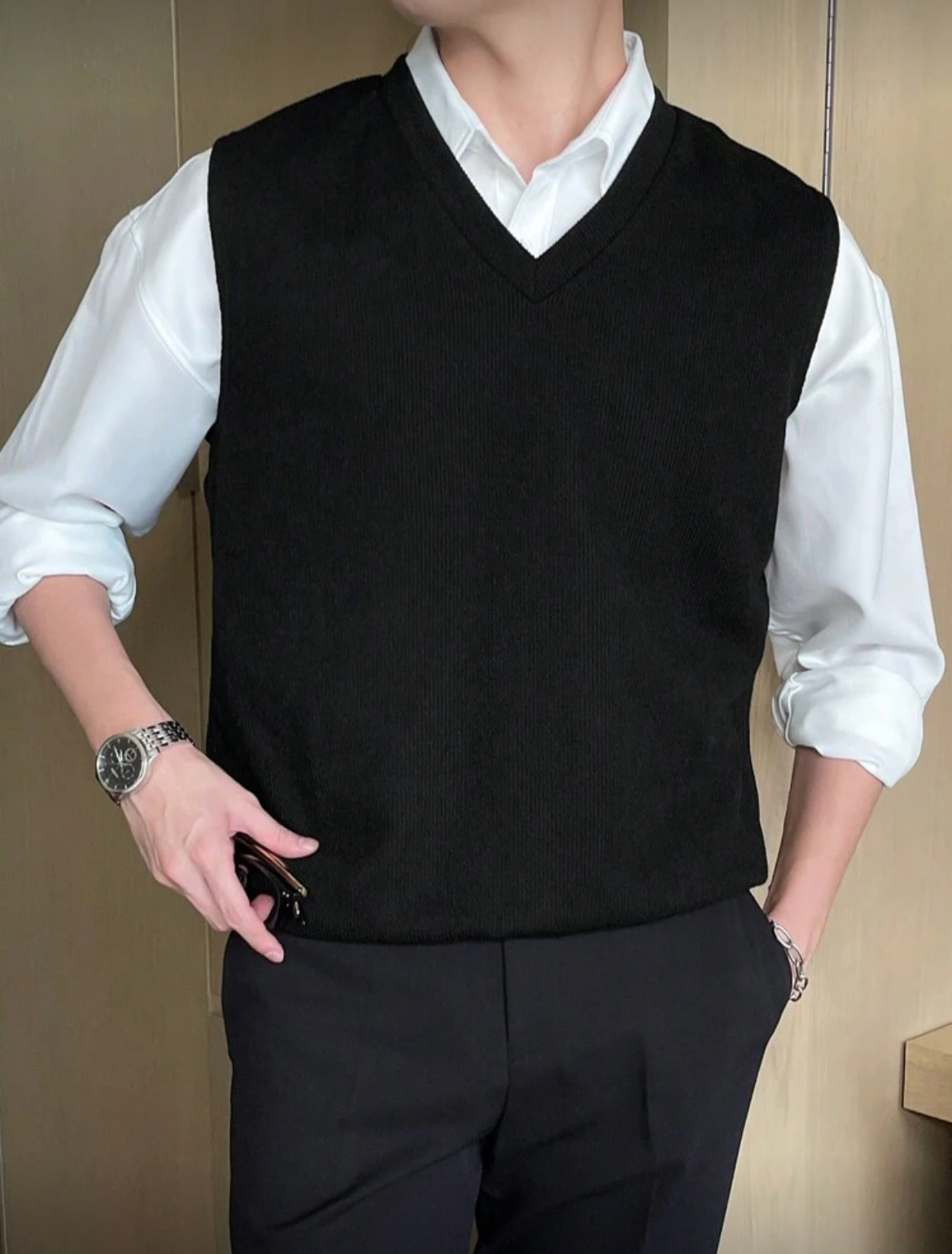 L - DAZY chaleco unicolor