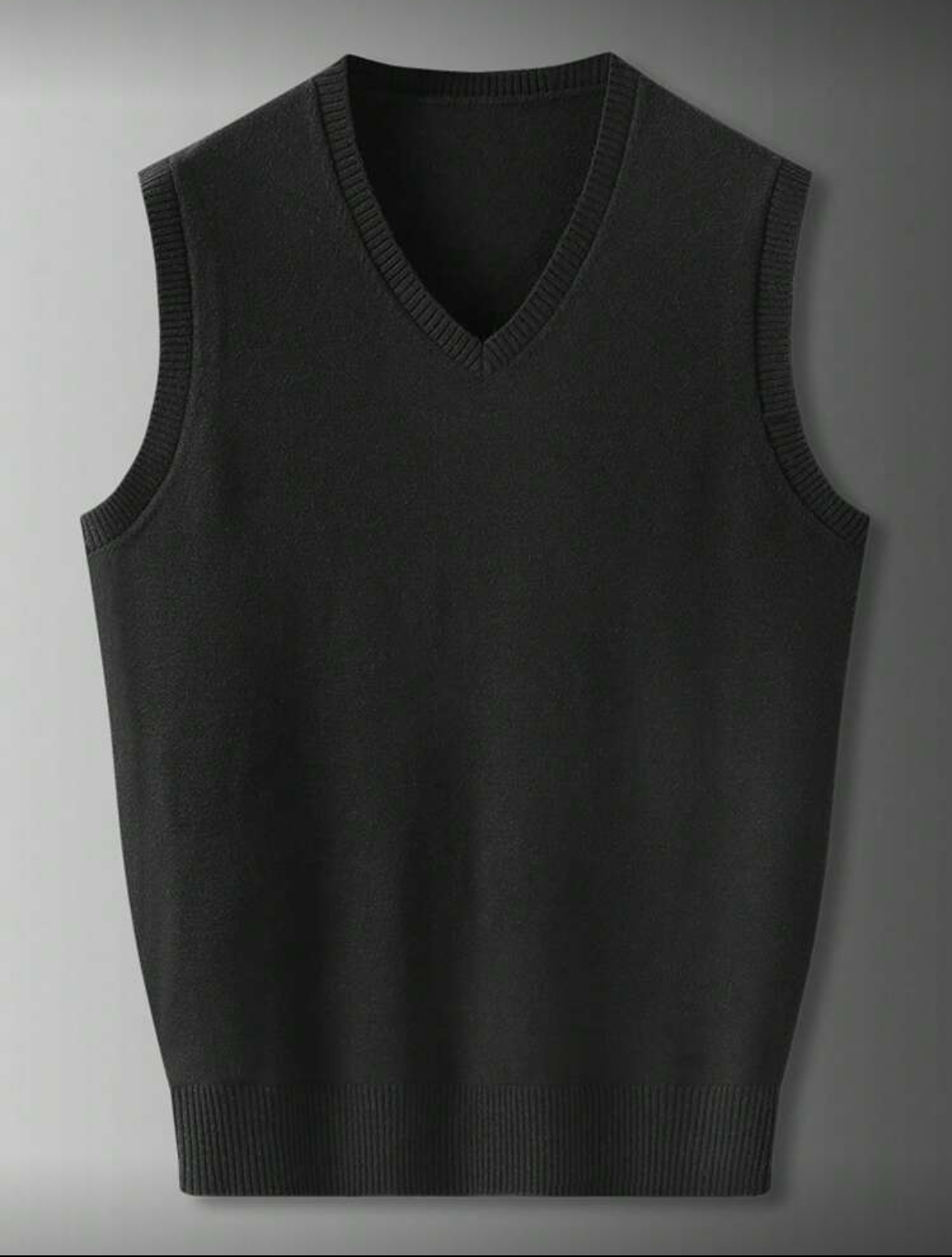 S - Chaleco de punto cuello V