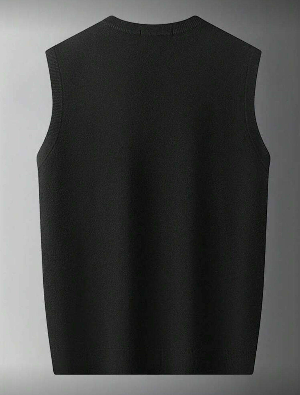 M - Chaleco de punto cuello V