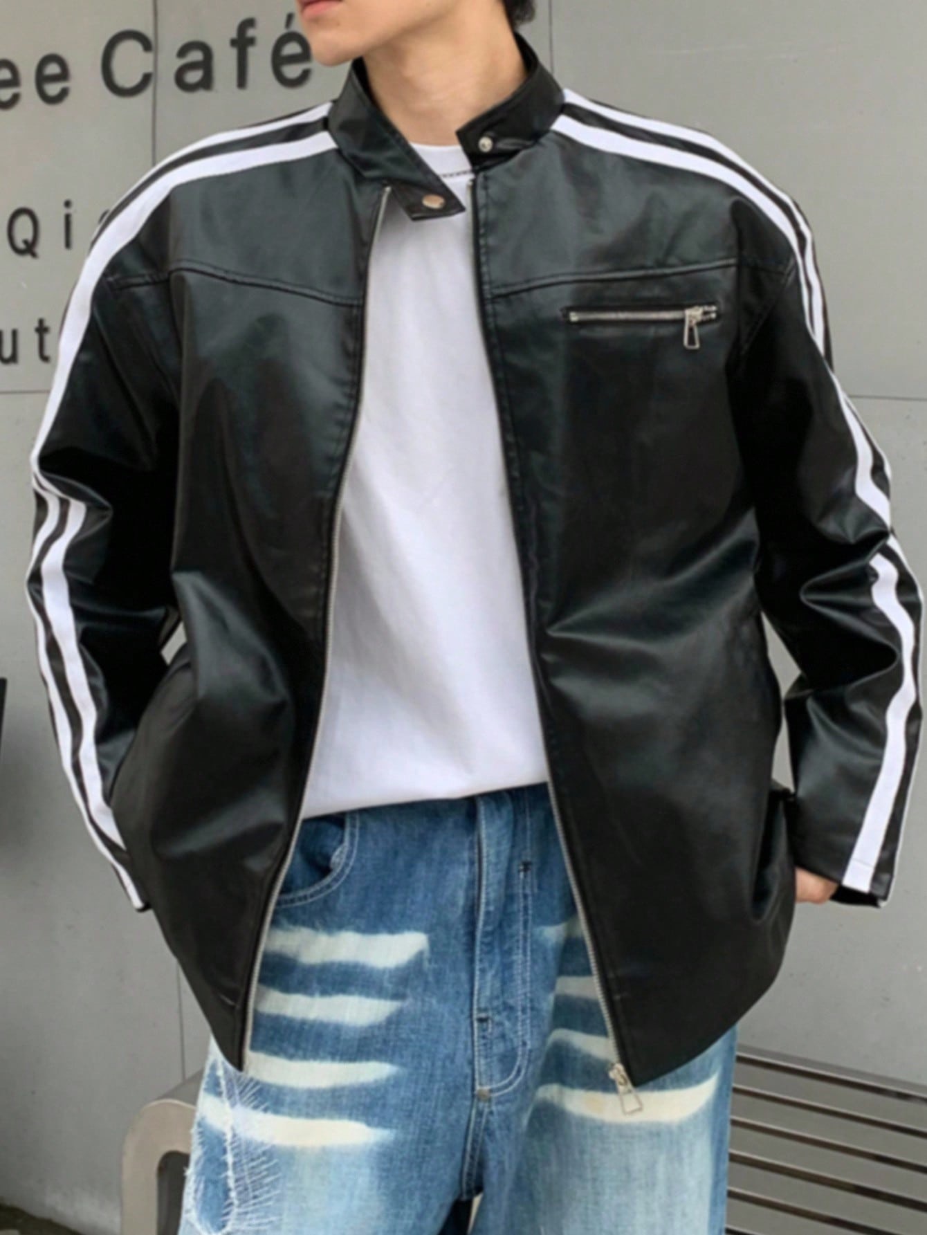 M - Chaqueta cuello alzado