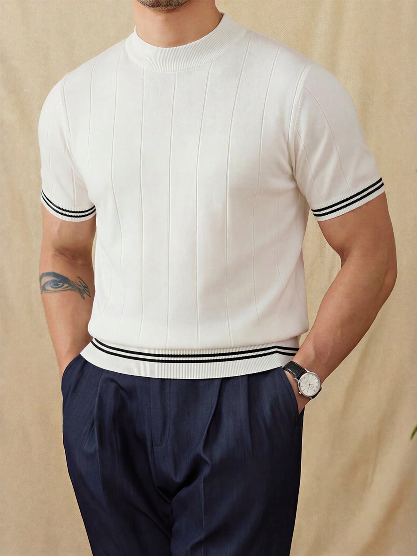 Camiseta de punto casual