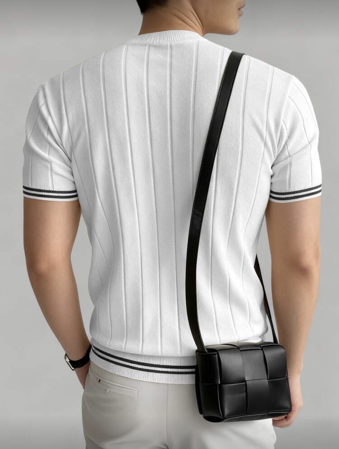 S - Camiseta casual de punto