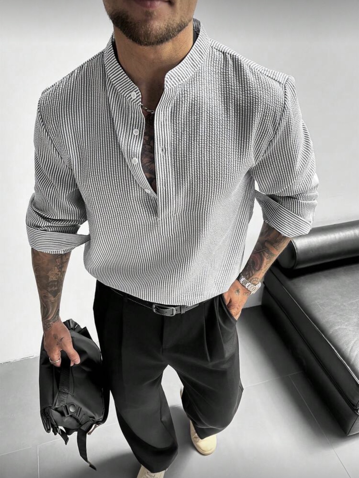 Camisa manga larga a rayas