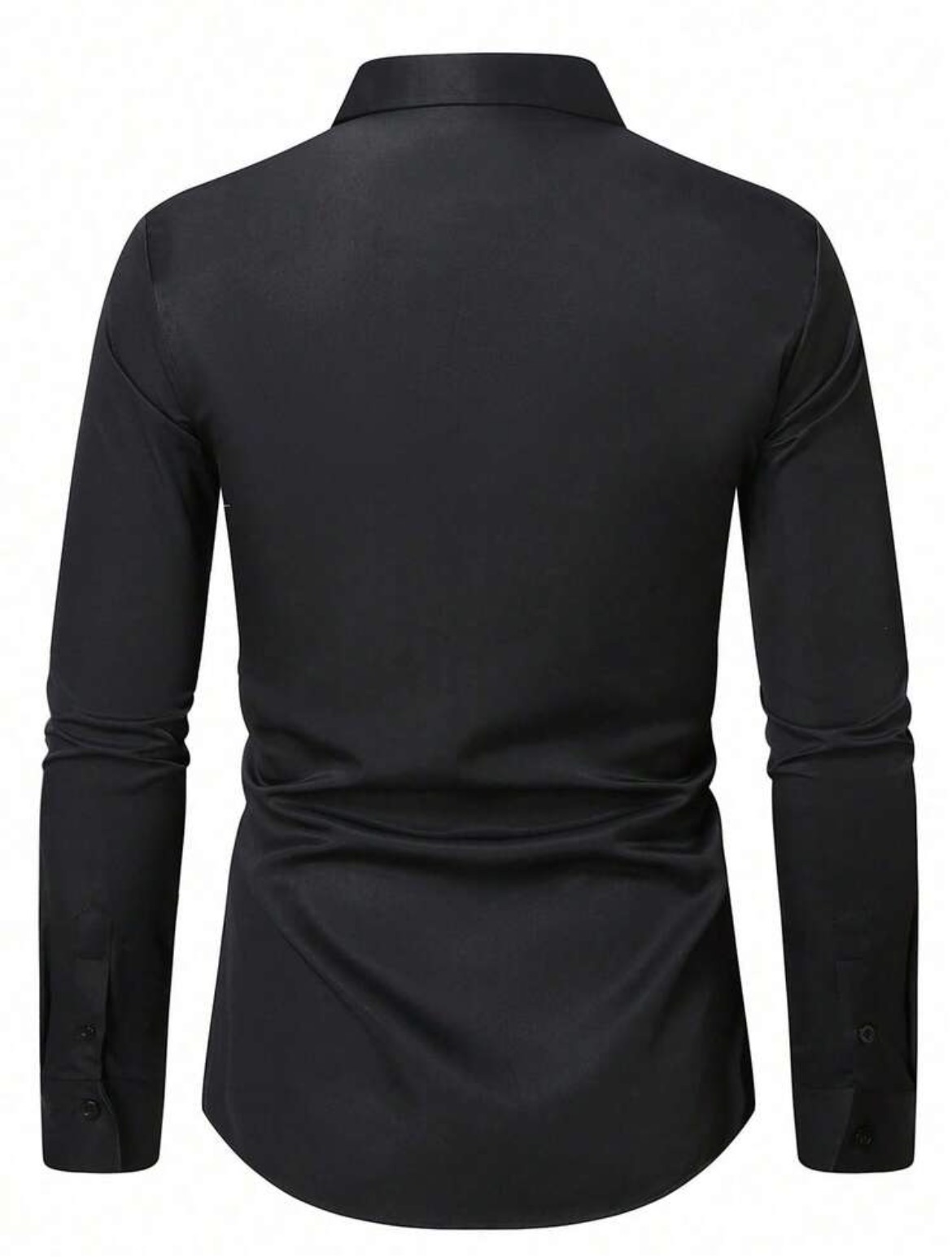 M - Camisa manga larga unicolor