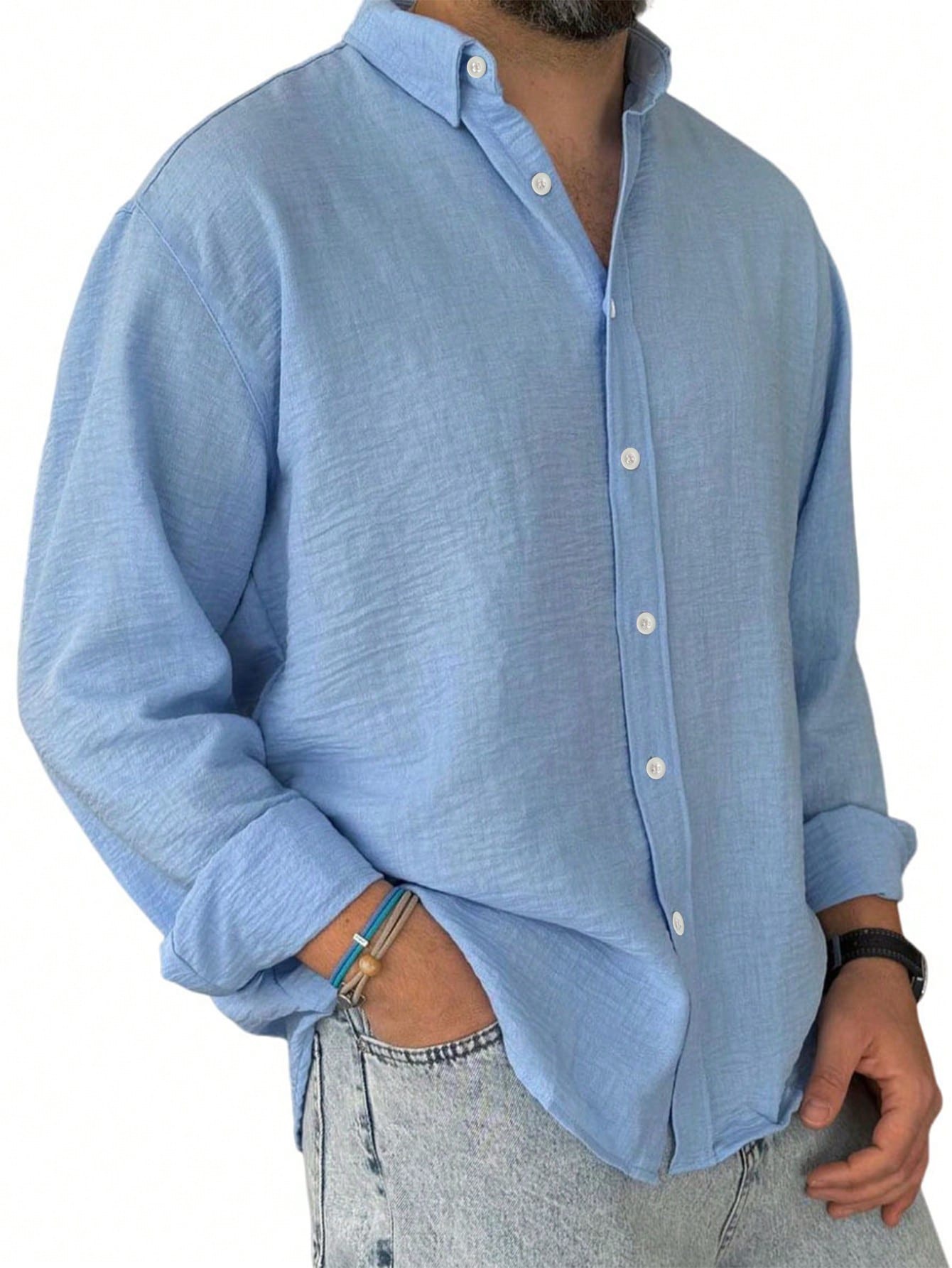 Camisa manga larga unicolor