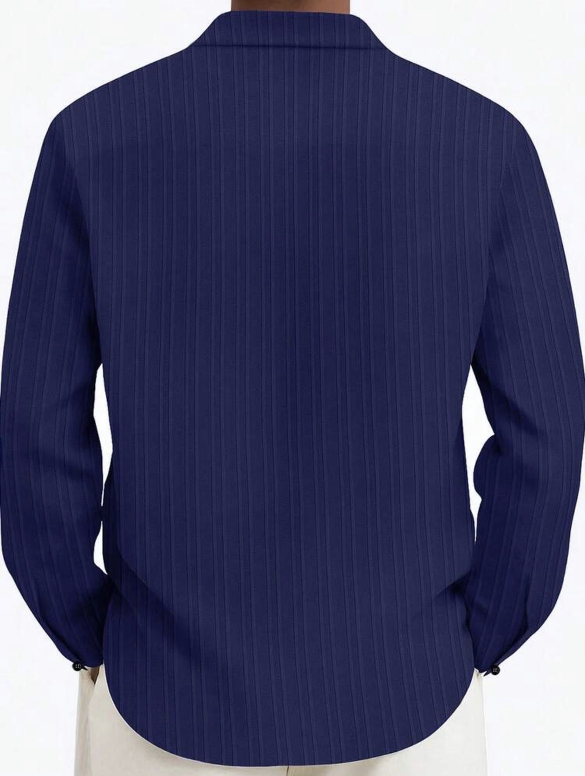 L - Camisa manga larga unicolor