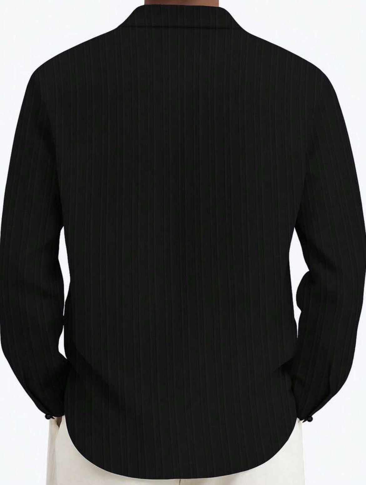 L - Camisa manga larga unicolor